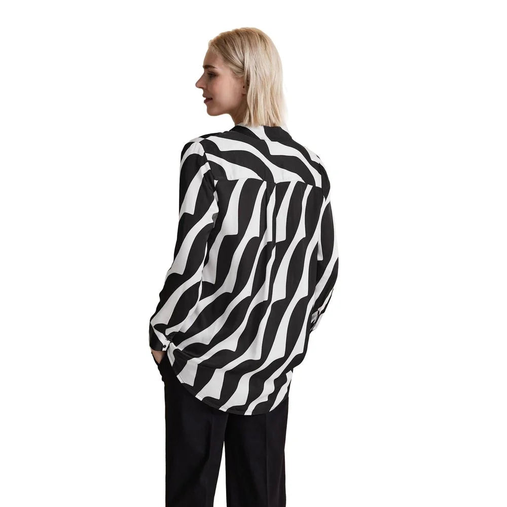 Street One Black And White Viscose Blouse - IT38|XS - Blouses