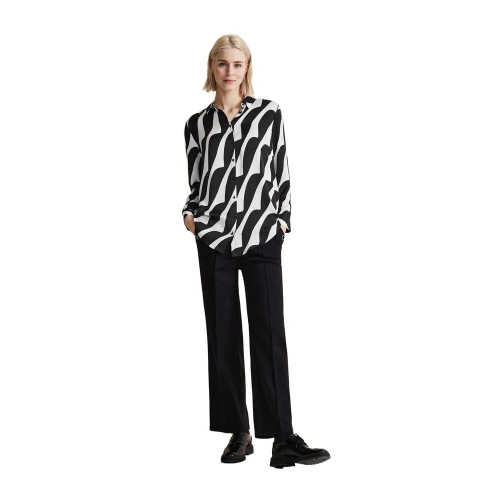 Street One Black And White Viscose Blouse - IT38|XS - Blouses