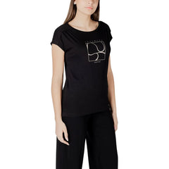 Street One Black Cotton T-Shirt - 34 | XXS