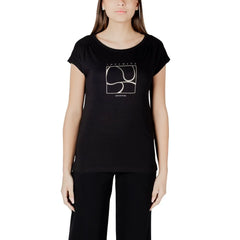 Street One Black Cotton T-Shirt - 34 | XXS