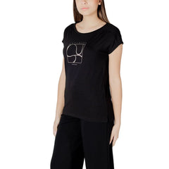 Street One Black Cotton T-Shirt - 34 | XXS - T-Shirts