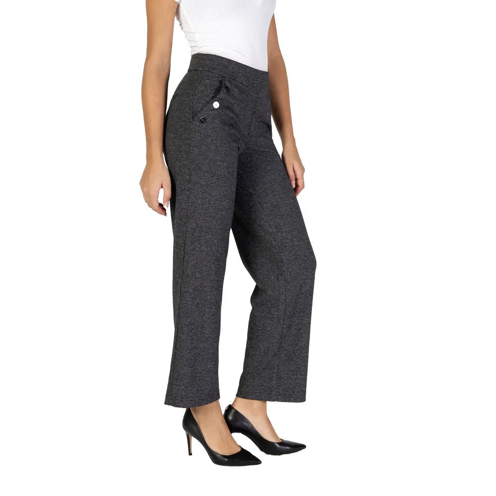 Street One Black Polyester Pant - Trousers