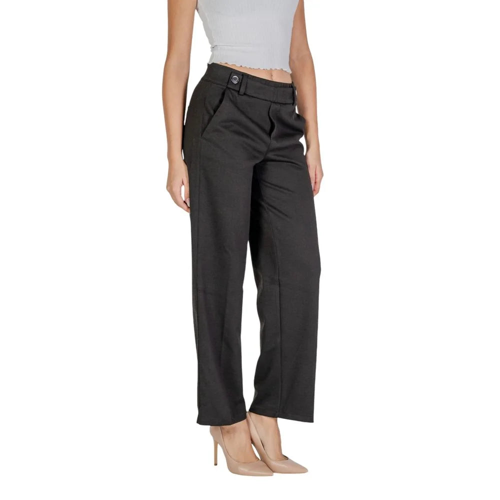 Street One Black Polyester Pant - Trousers