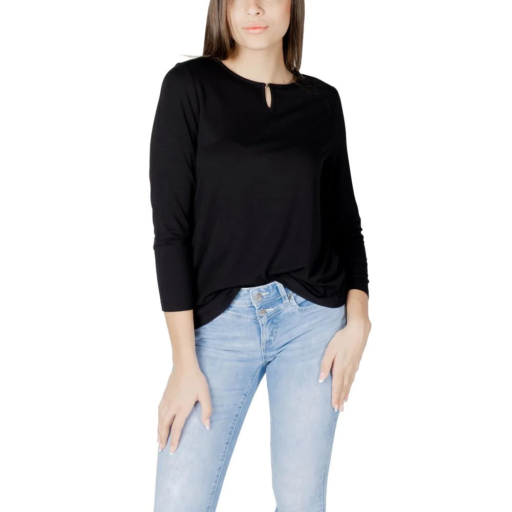 Street One Black Viscose Long Sleeve - IT36|XXS - T-Shirts