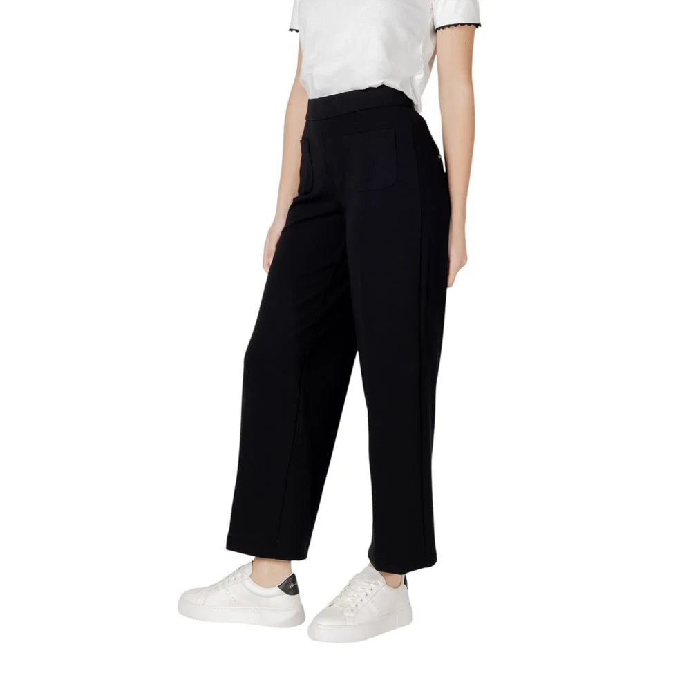 Street One Black Viscose Pant - Trousers