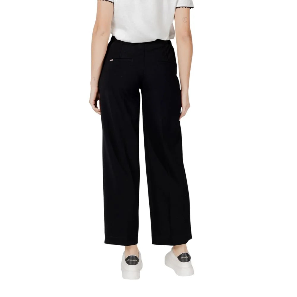 Street One Black Viscose Pant - Trousers