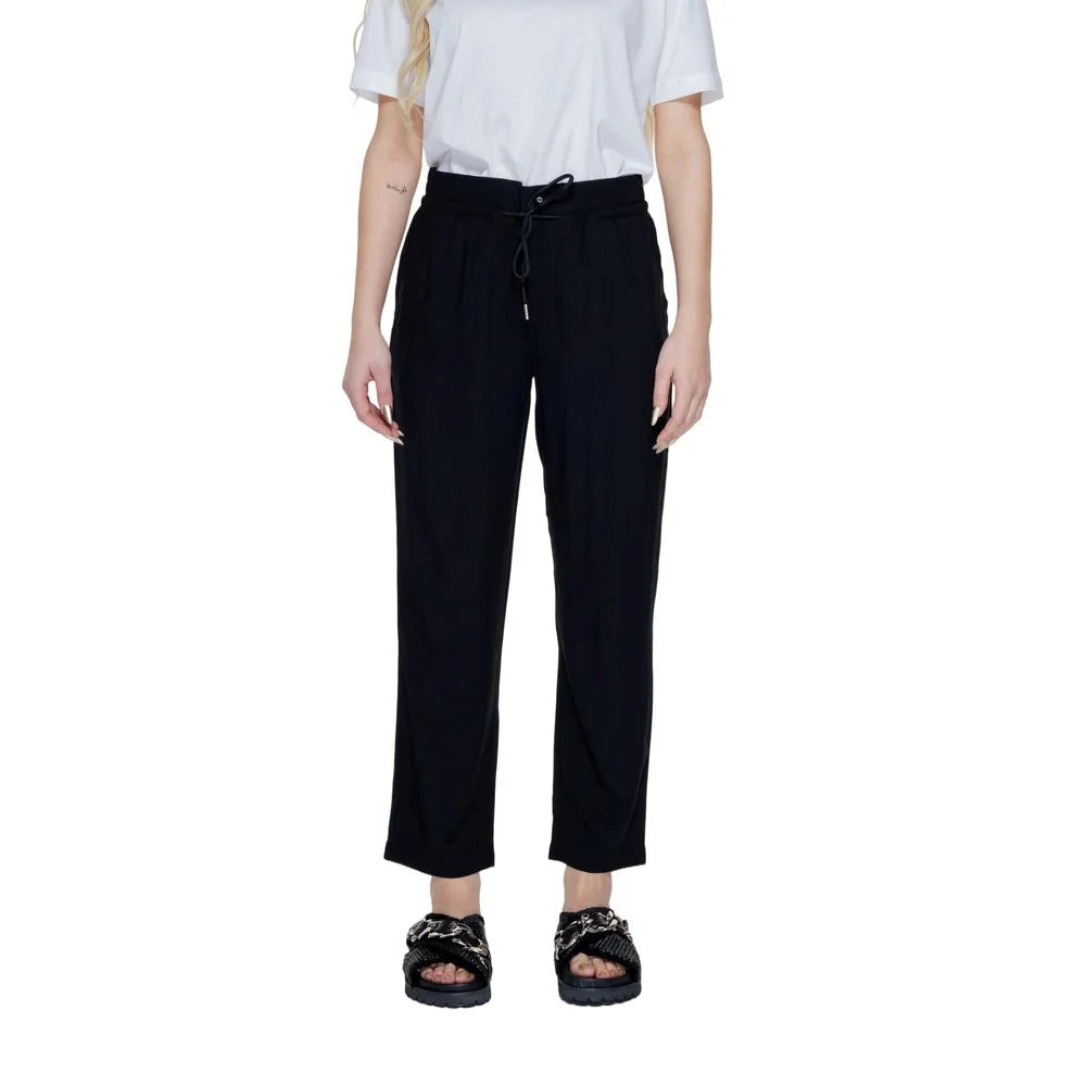 Street One Black Viscose Pant - W40 | L28