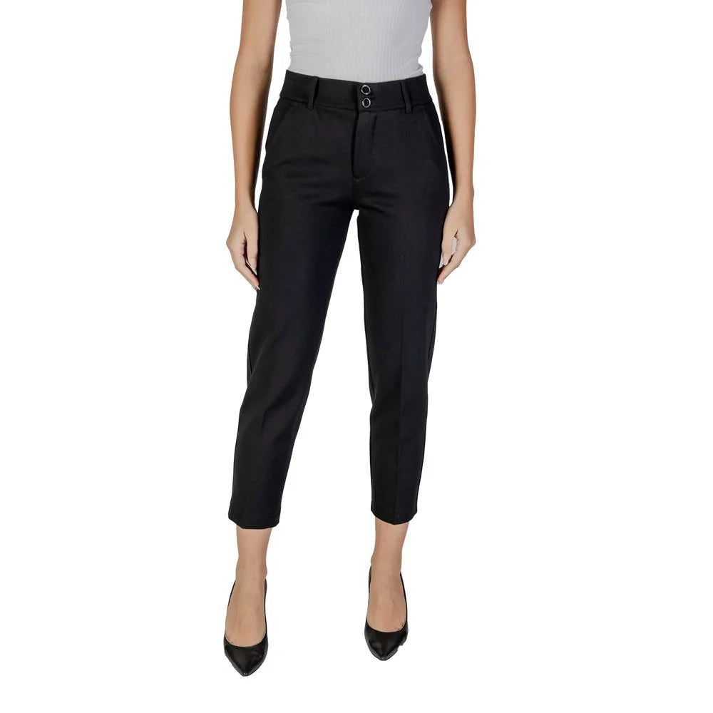 Street One Black Viscose Pant - W46 | L28 - Chinos