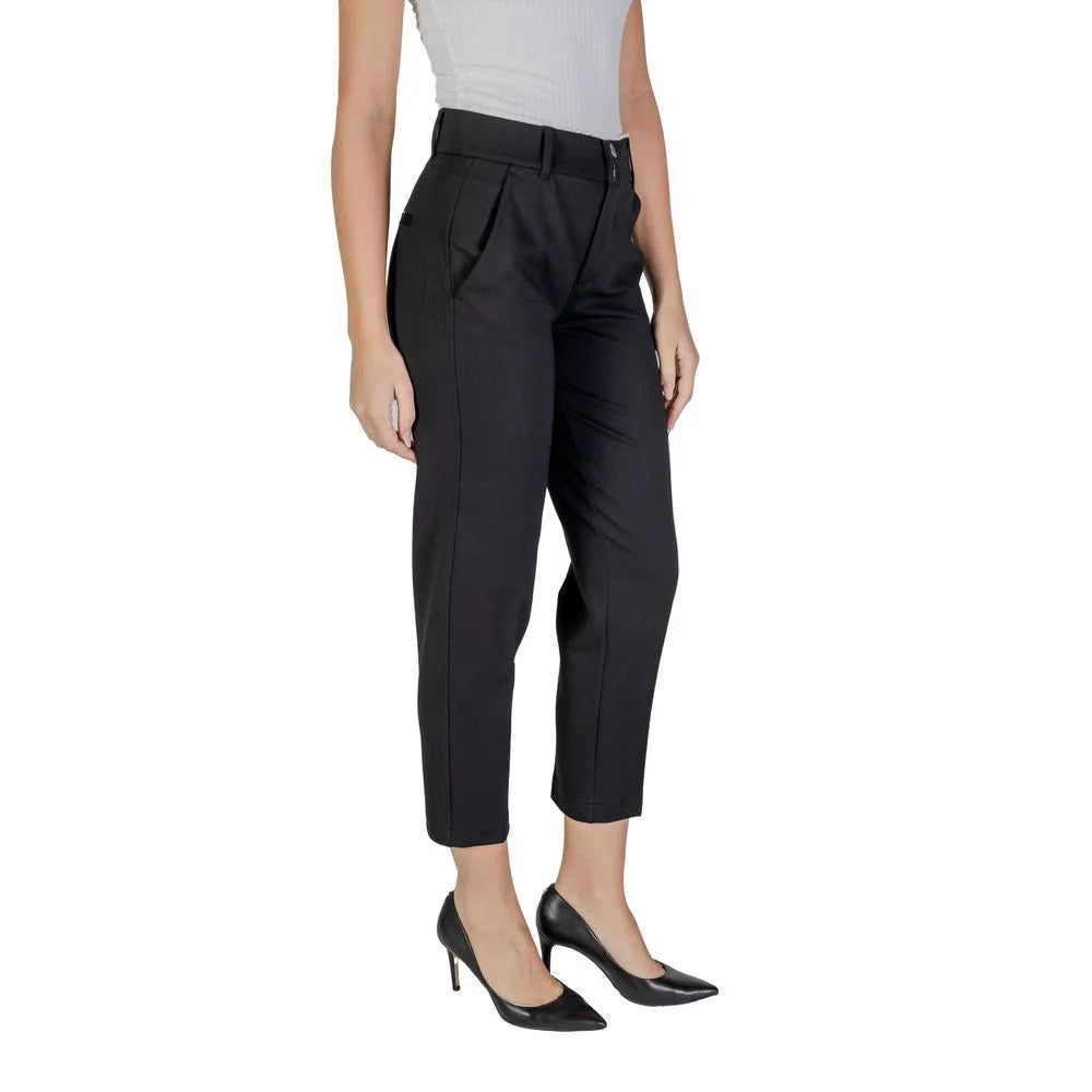 Street One Black Viscose Pant - W46 | L28 - Chinos