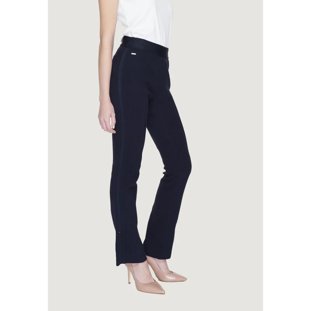 Street One Blue Cotton Pant - Trousers