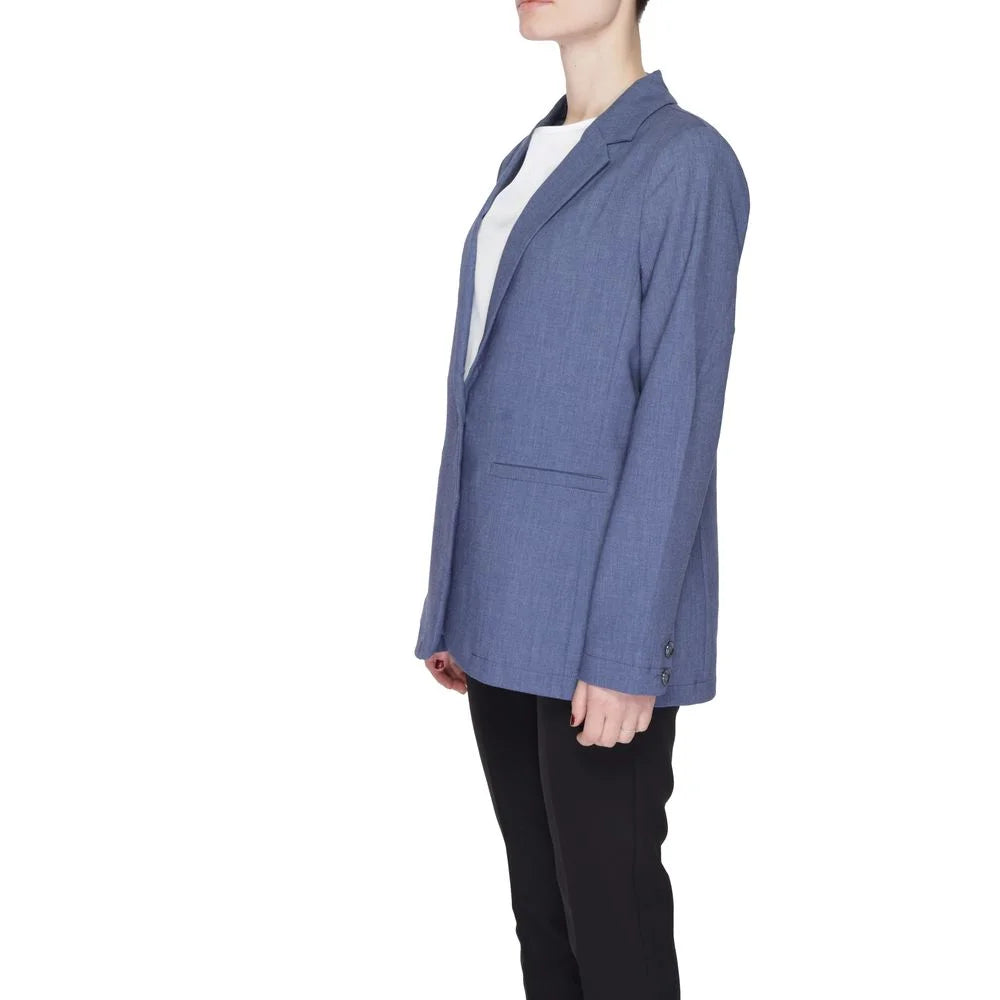Street One Blue Polyester Blazer - 46 - Coats & Jackets