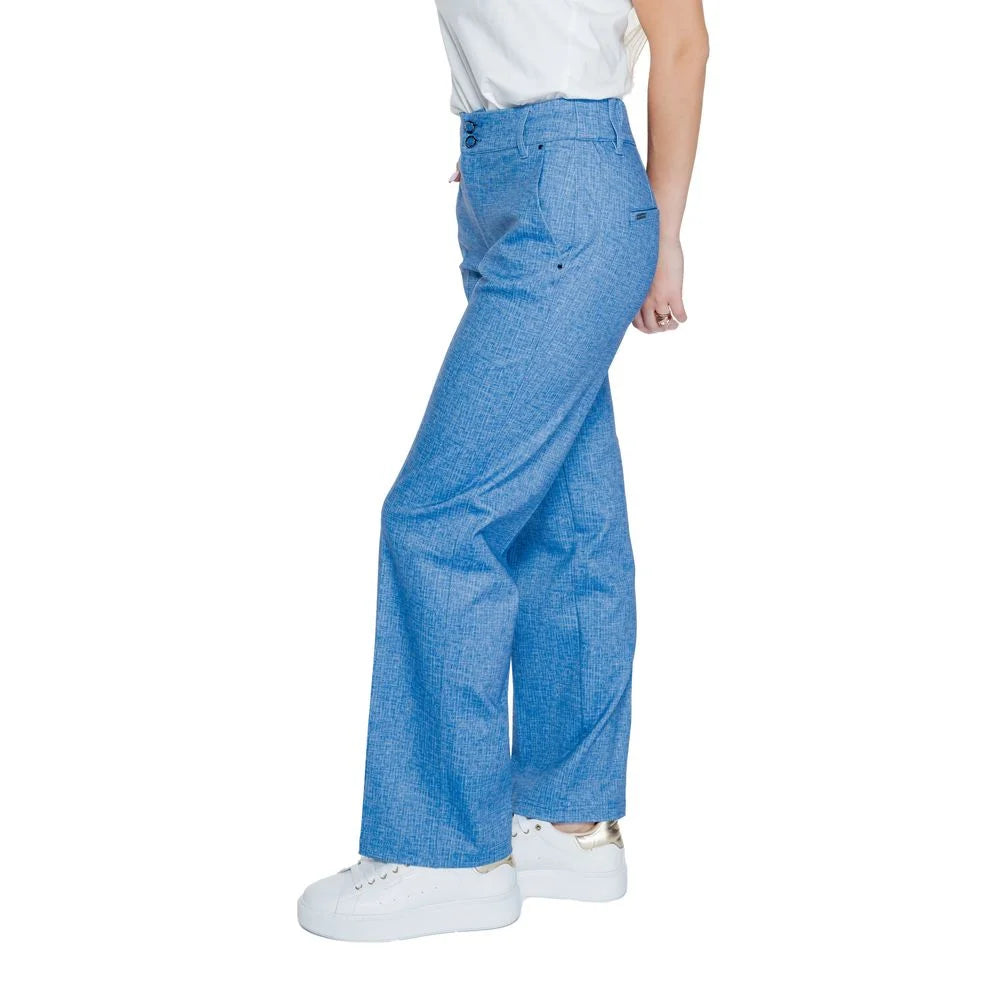 Street One Blue Polyester Pant - W40 | L30 - Trousers