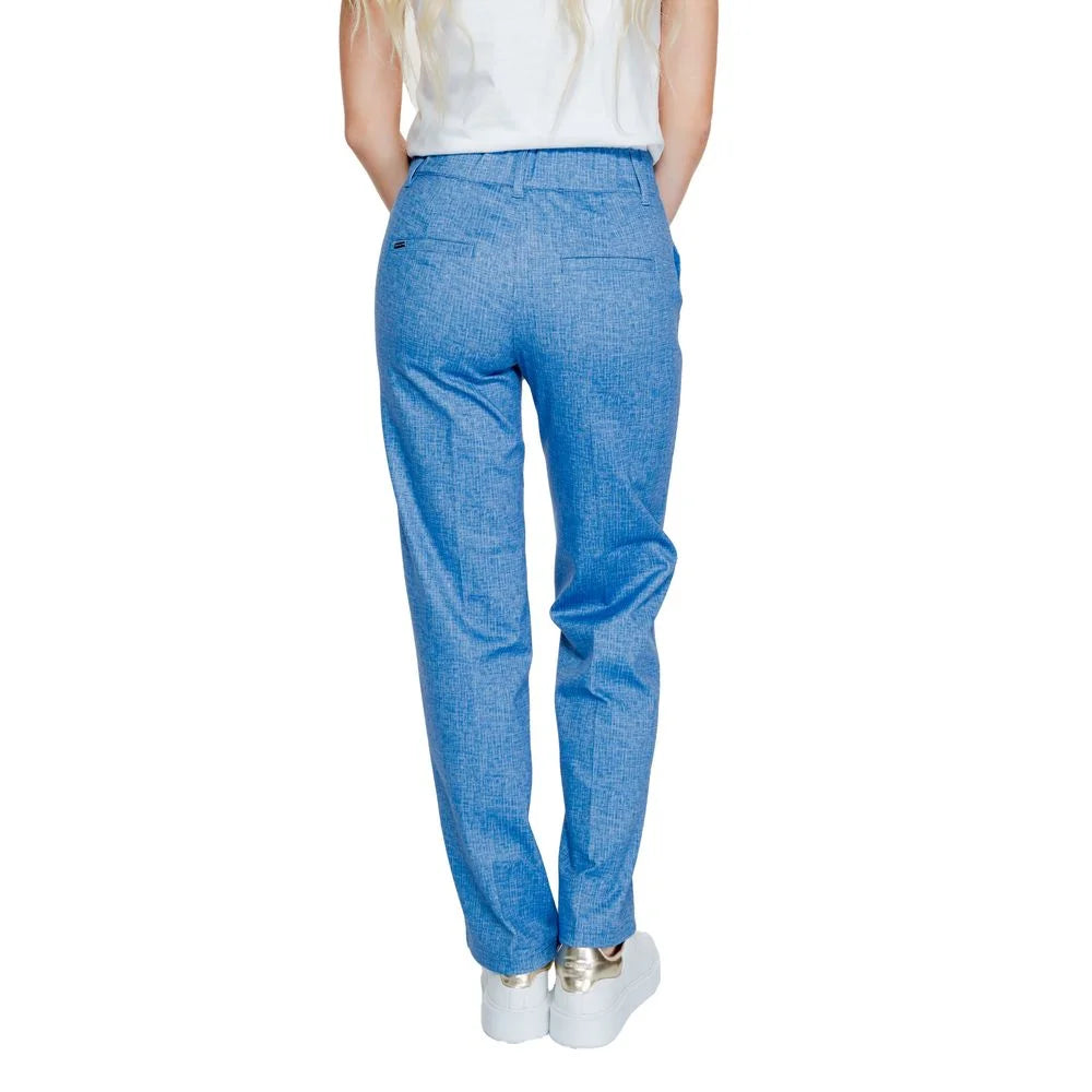 Street One Blue Polyester Pant - W40 | L30 - Trousers