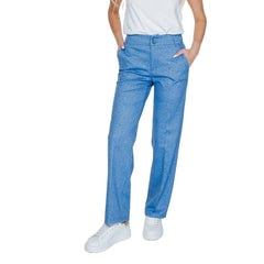 Street One Blue Polyester Pant - W40 | L30 - Trousers