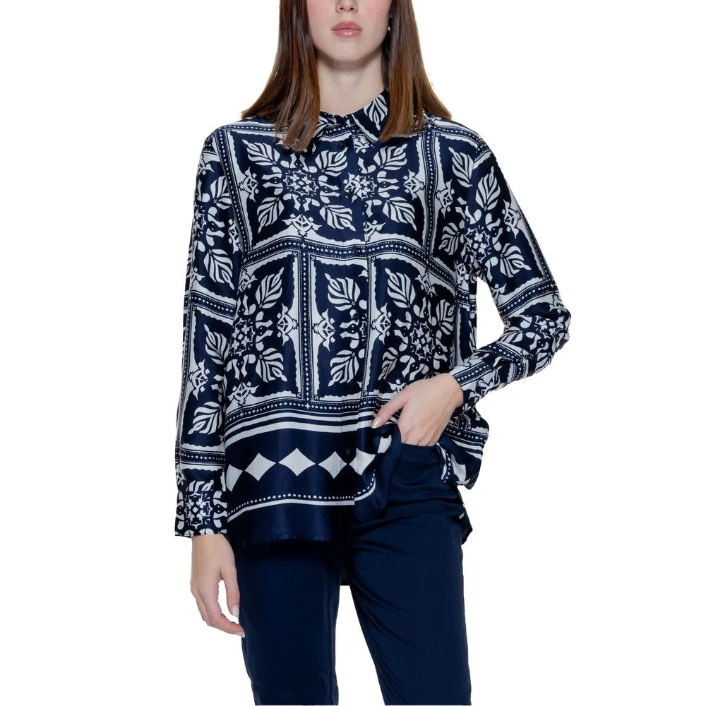 Street One Blue Viscose Blouse - IT36|XXS - Shirts