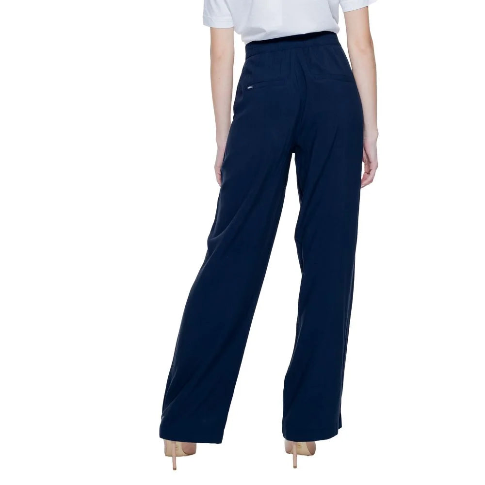 Street One Blue Viscose Pant - Trousers