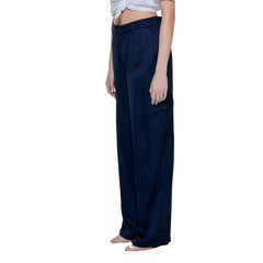 Street One Blue Viscose Pant - Trousers