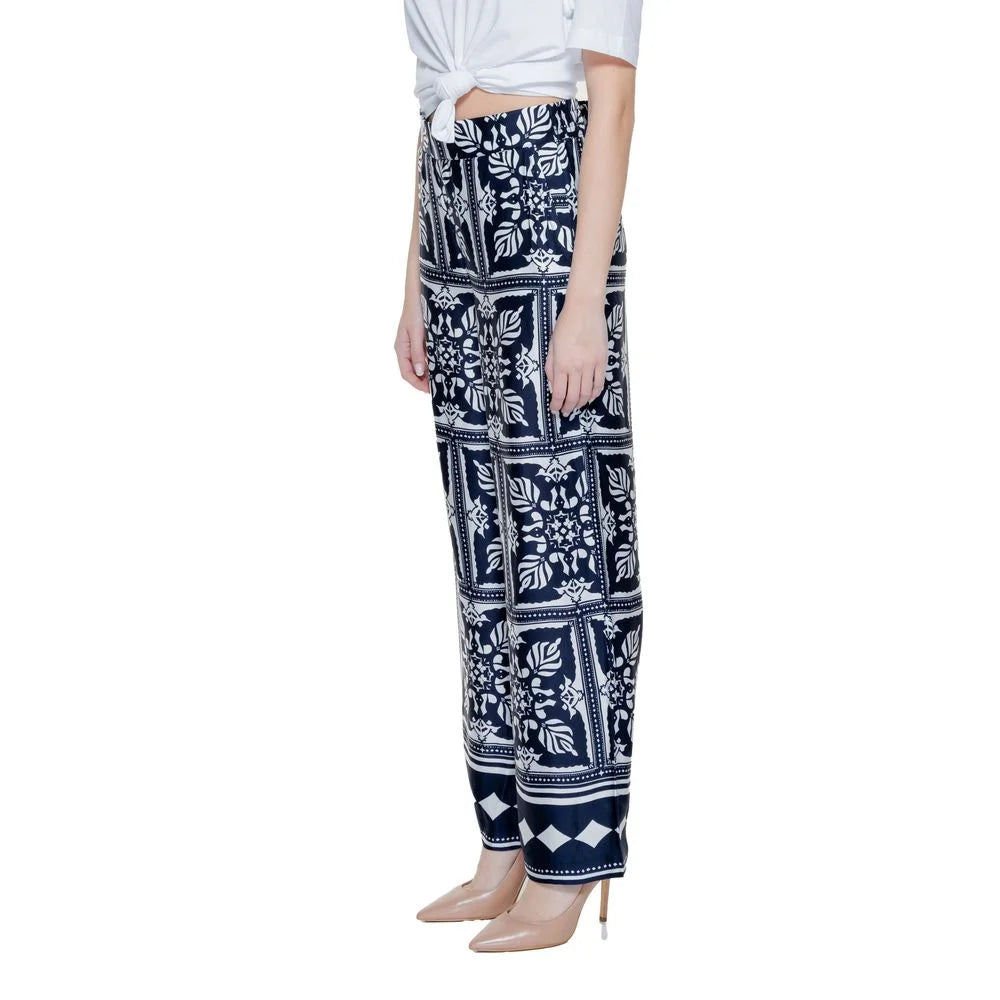 Street One Blue Viscose Pant - W34 | L30 - Trousers