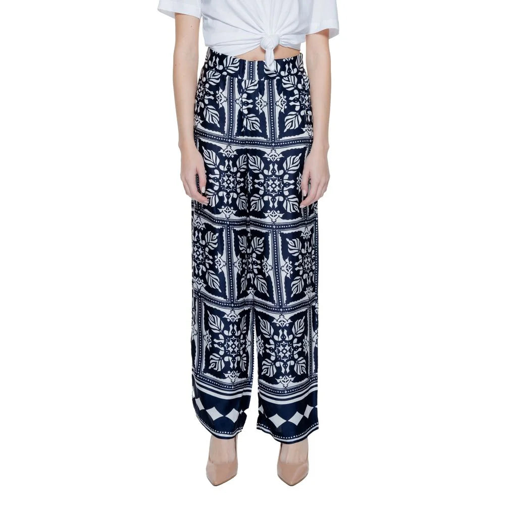 Street One Blue Viscose Pant - W34 | L30 - Trousers