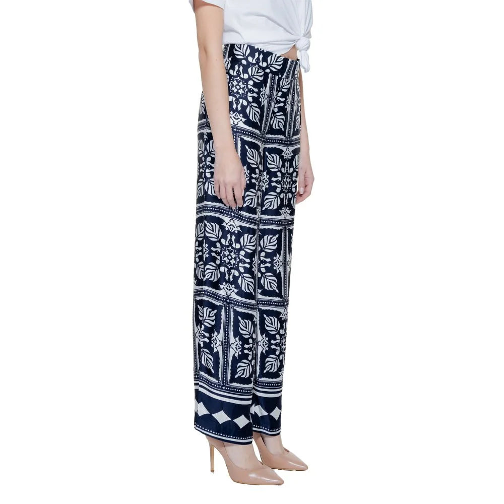 Street One Blue Viscose Pant - W34 | L30 - Trousers