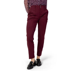 Street One Bordeaux Polyester Pant - W34 | L30