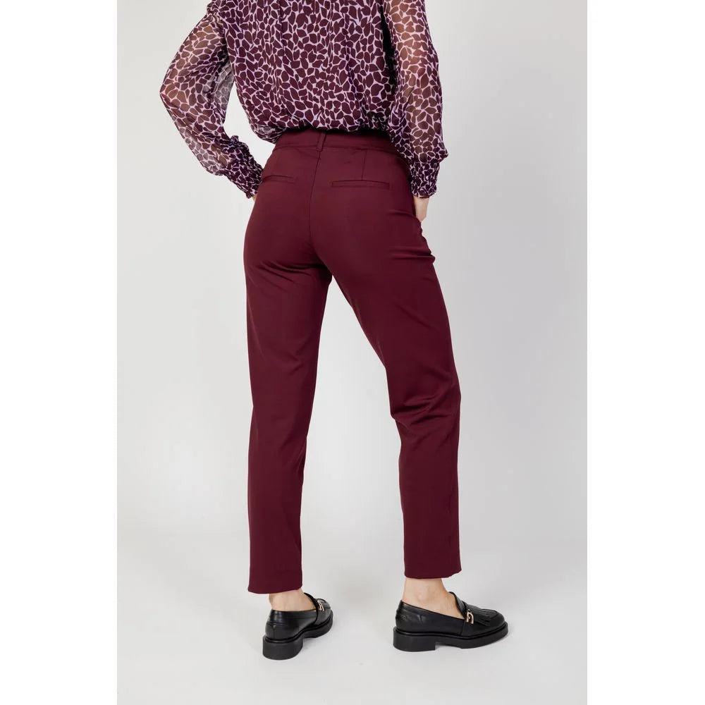 Street One Bordeaux Polyester Pant - W34 | L30