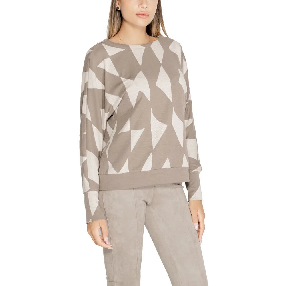 Street One Brown Polyester Sportswear - 34 | XXS - Sweaters