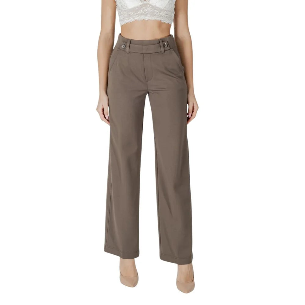 Street One Brown Viscose Pant - Trousers