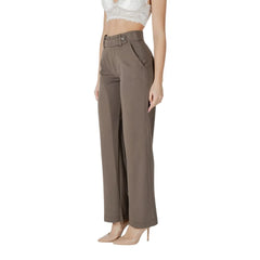 Street One Brown Viscose Pant - Trousers