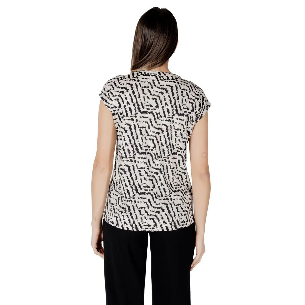 Street One Cream Cotton T-Shirt - 34 | XXS - T-Shirts