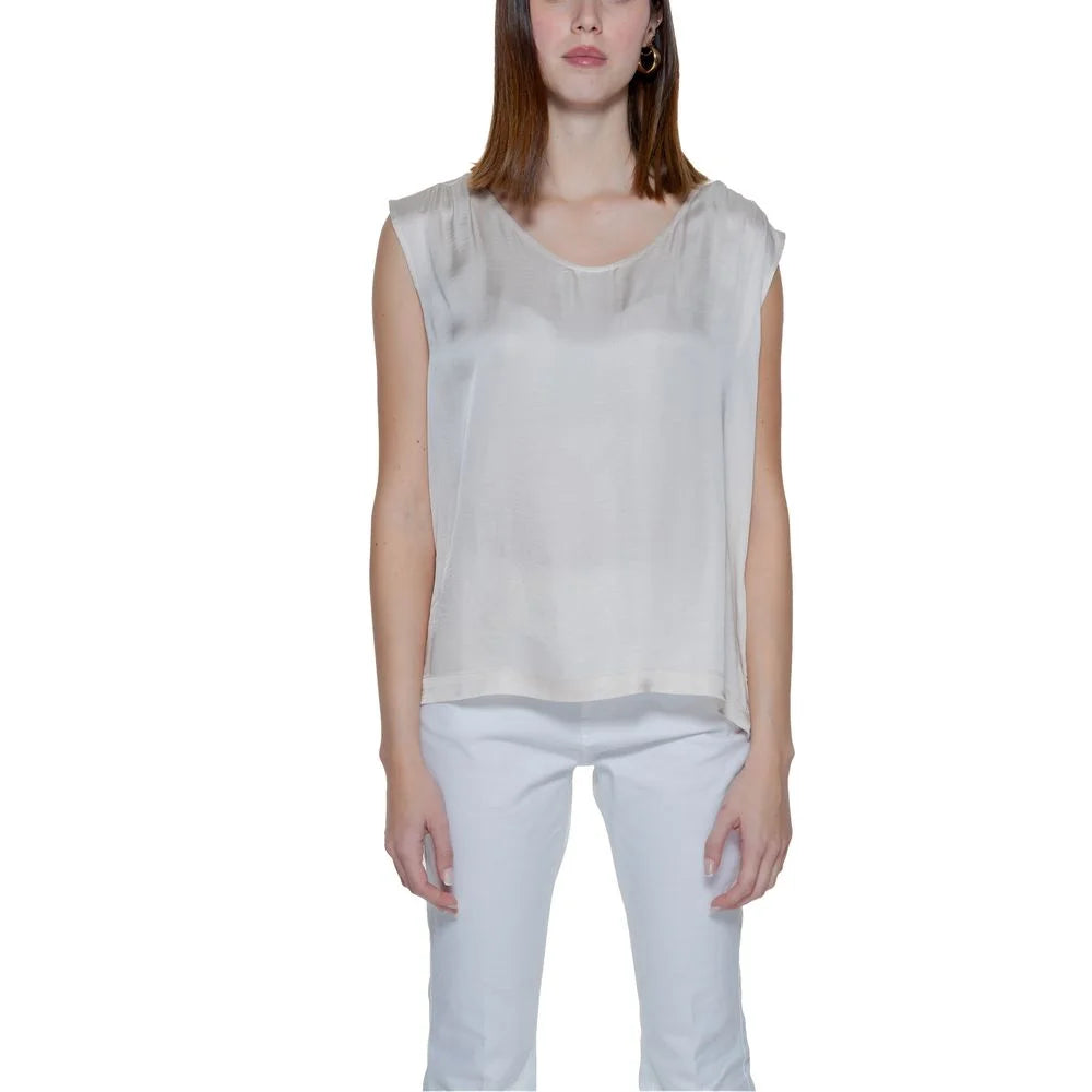 Street One Cream Viscose Blouse - IT36|XXS - Blouses