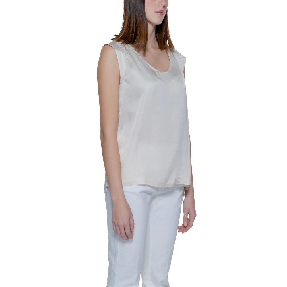 Street One Cream Viscose Blouse - IT36|XXS - Blouses