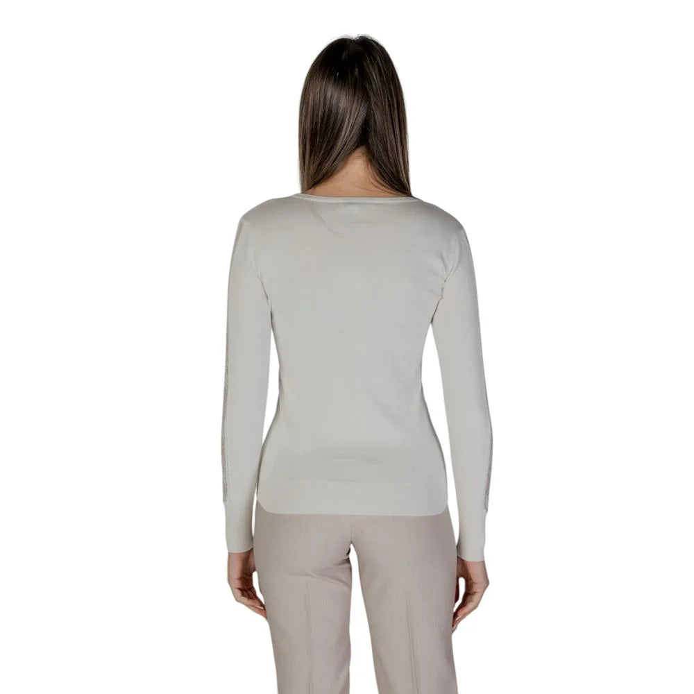 Street One Cream Viscose Long Sleeve T-Shirt - IT38|XS - T-Shirts