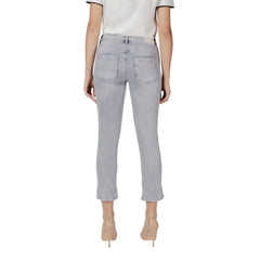 Street One Gray Cotton Slim Fit Jean
