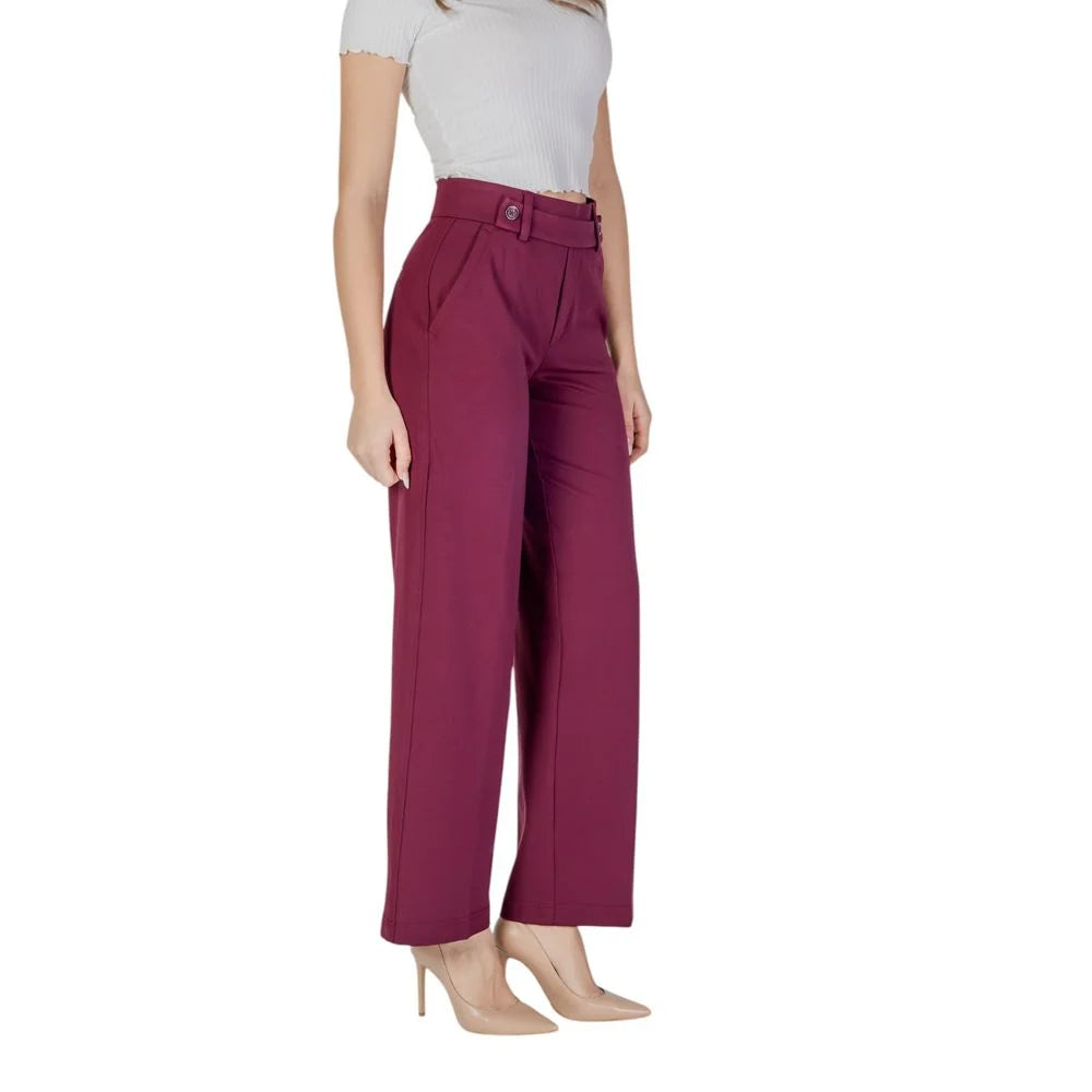 Street One Purple Viscose Pant - Trousers