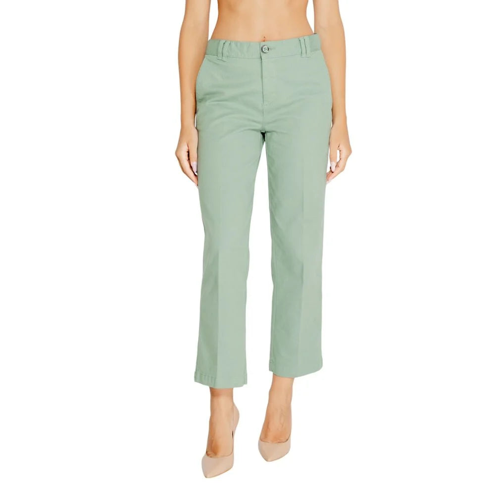 Street One Turquoise Cotton Pant - Chinos