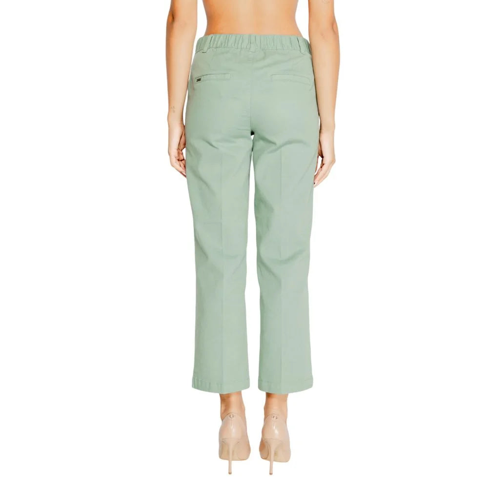 Street One Turquoise Cotton Pant - Chinos