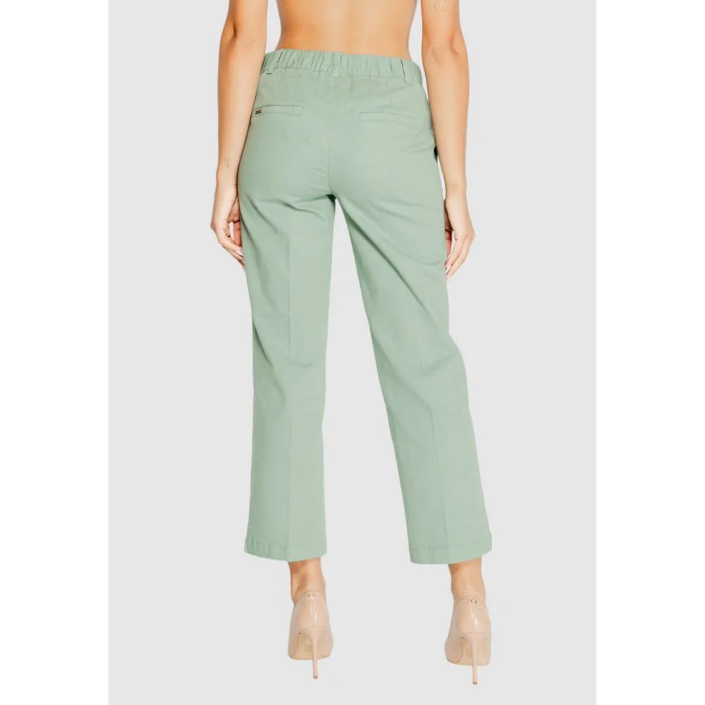 Street One Turquoise Cotton Pant - Chinos
