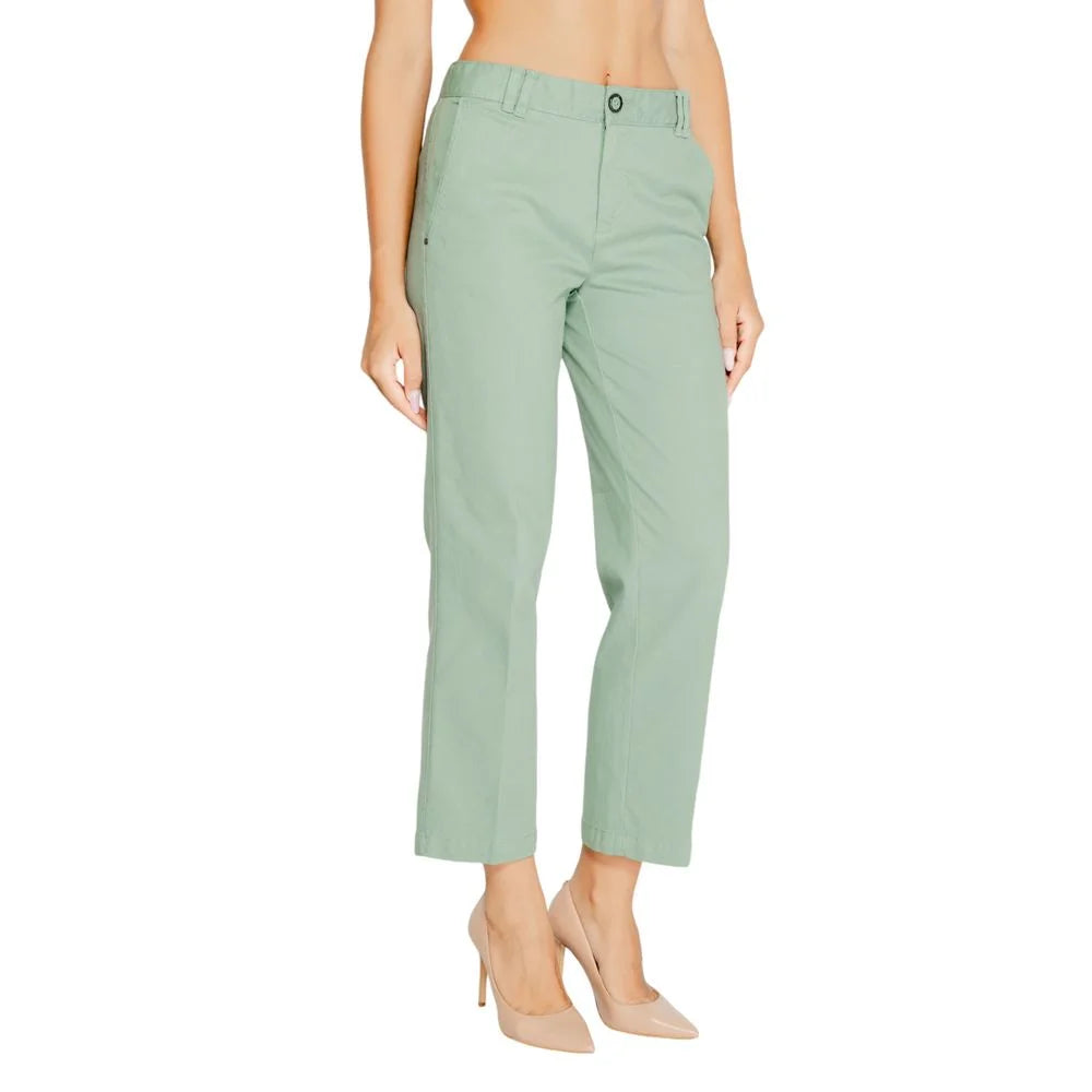 Street One Turquoise Cotton Pant - Chinos