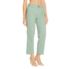 Street One Turquoise Cotton Pant - Chinos