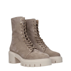 Stuart Weitzman Beige Leather Ankle Boots - EU40/US10