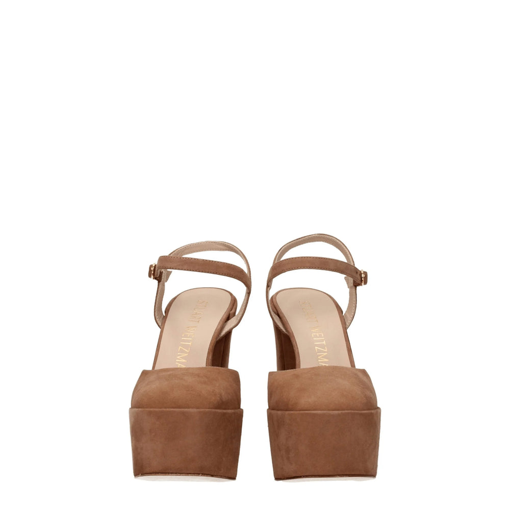 Stuart Weitzman Beige Leather Platforms - EU38.5/US8.5
