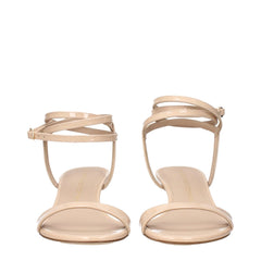 Sandales à talons aiguilles en cuir beige Stuart Weitzman