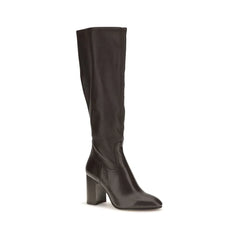 Stuart Weitzman Black Calf Leather Bos Taurus High Heel Boots