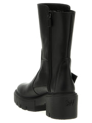 Stuart Weitzman Black Calfskin Ankle Boots