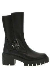 Stuart Weitzman Black Calfskin Ankle Boots