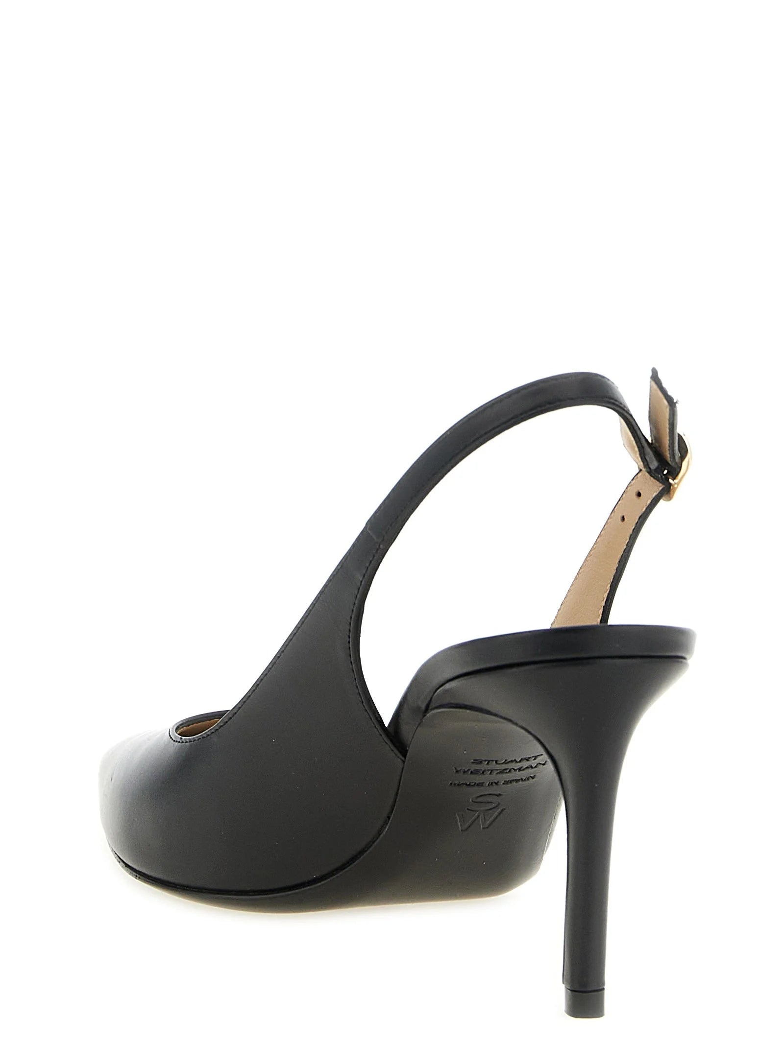 Stuart Weitzman Black Calfskin Mid Heel Pumps - EU38/US8