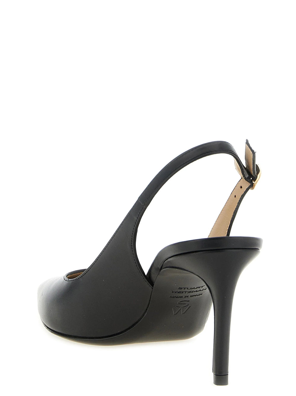 Stuart Weitzman Black Calfskin Mid Heel Pumps - EU38/US8