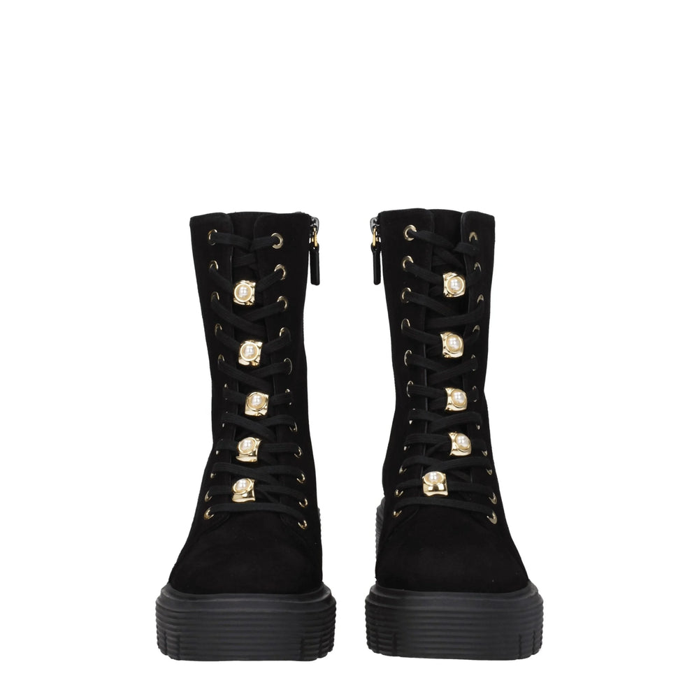 Stuart Weitzman Black Leather Ankle Boots