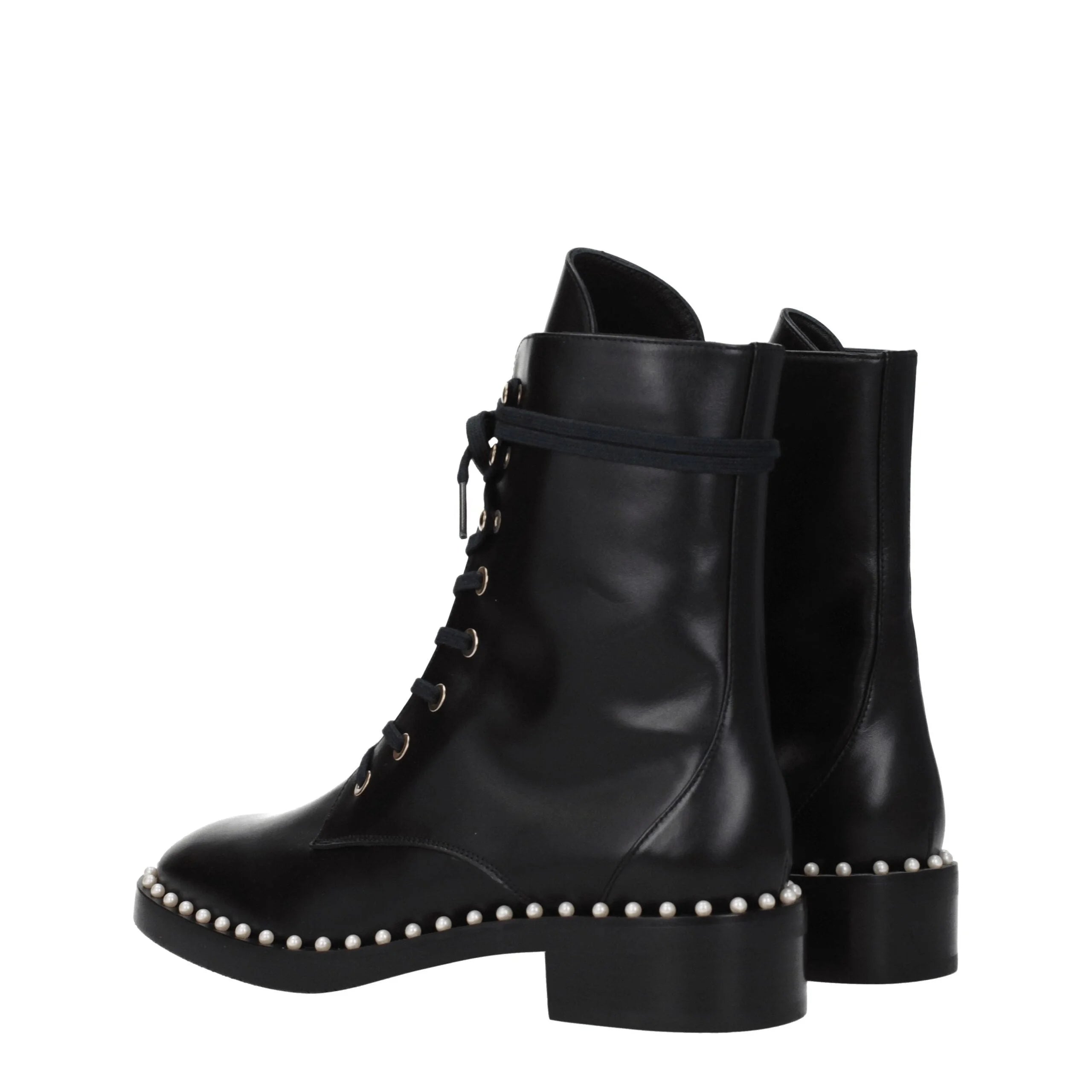 Stuart Weitzman Black Leather Ankle Boots - Boots
